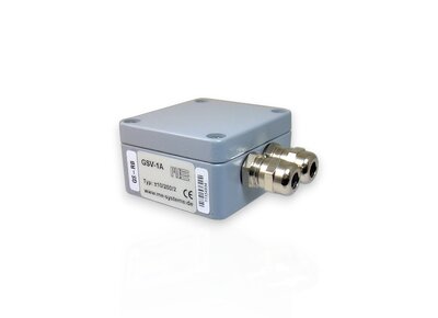 analoger Messverstärker im Aluminium Gehäuse (IP66) für Sensoren mit Dehnungsmessstreifen. Analogausgang -10V...+10V, Grenzfrequenz <u>2,5kHz, 4 Eingangsempfindlichkeiten ab 2,0 mV/V