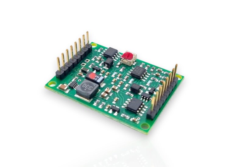 analoger Messverstärker als Leiterkarte für Sensoren mit Dehnungsmessstreifen. Analogausgang <u>-10...10V</u>, Grenzfrequenz 250Hz, Eingangsempfindlichkeit 2mV/V