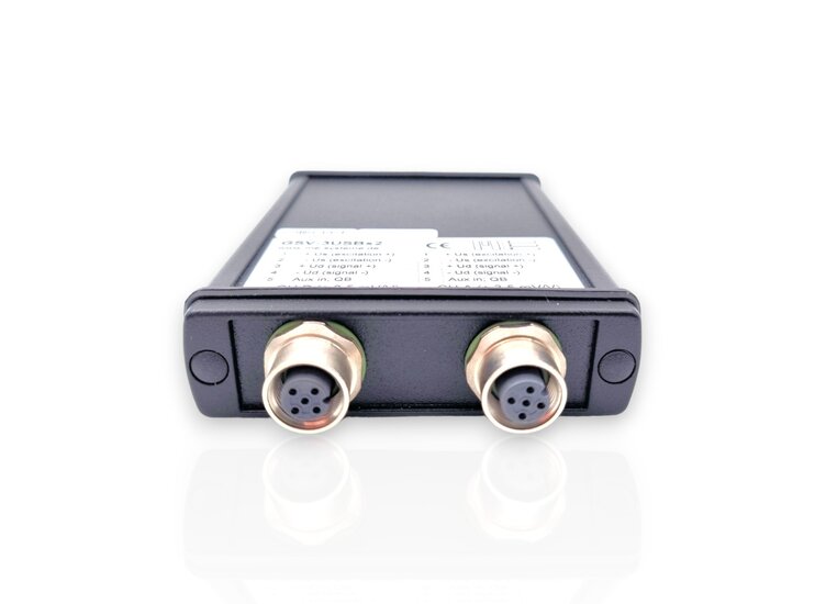 Measuring amplifier in aluminum housing (IP54) for sensors with straingages. Limiting frequency 1250Hz, input sensitivity  2 / 3,5 / 10 mV/V.