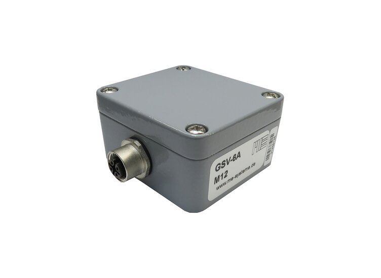 analoger Messverstärker im Aluminium Gehäuse für Sensoren mit Dehnungsmessstreifen. Analogausgang konfigurierbar, Samplingfrequenz 10Hz ... 25kHz, Eingangsempfindlichkeit konfigurierbar 0,1 mV/V ... 8 mV/V