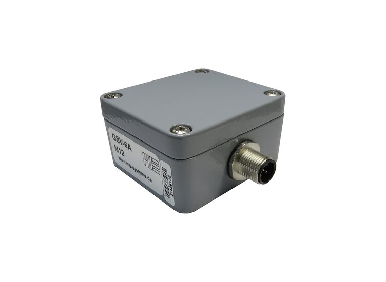 analoger Messverstärker im Aluminium Gehäuse für Sensoren mit Dehnungsmessstreifen. Analogausgang konfigurierbar, Samplingfrequenz 10Hz ... 25kHz, Eingangsempfindlichkeit konfigurierbar 0,1 mV/V ... 8 mV/V