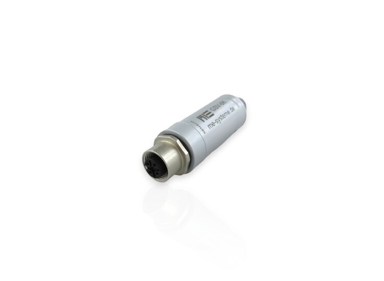 Analogue measuring amplifier in plug housing for sensors with strain gauges. Analog output configurable; sampling frequency is 10Hz ... 25kHz, input sensitivity adjustable 0.1 mV / V ... 8 mV / V