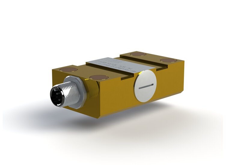 Strain Sensor, 350 Ohm, 38mm x 54mm x 20mm, M12 Plug, easy mounting by sticking