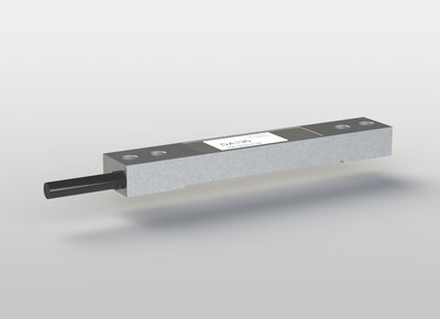 Strain sensor 120mm x 20mm x 11mm, integrated Electronic GSV-15L, 0-10V output signal, 5m cable