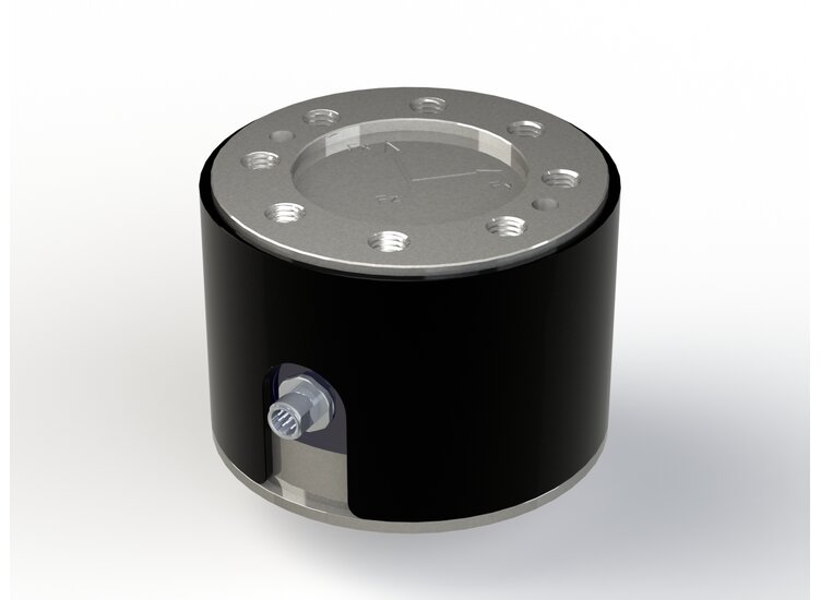 3-axis force sensor in a cylindrical design with a diameter of 125mm for measuring the force in 3 directions in space. Measuring ranges 30kN and 40kN for the radial force Fx, Fy and 90kN and 120kN for the axial force Fz.