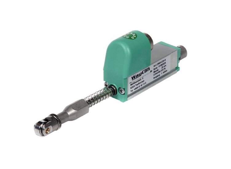 Linear Potentiometer with scanning roller, with plug connection